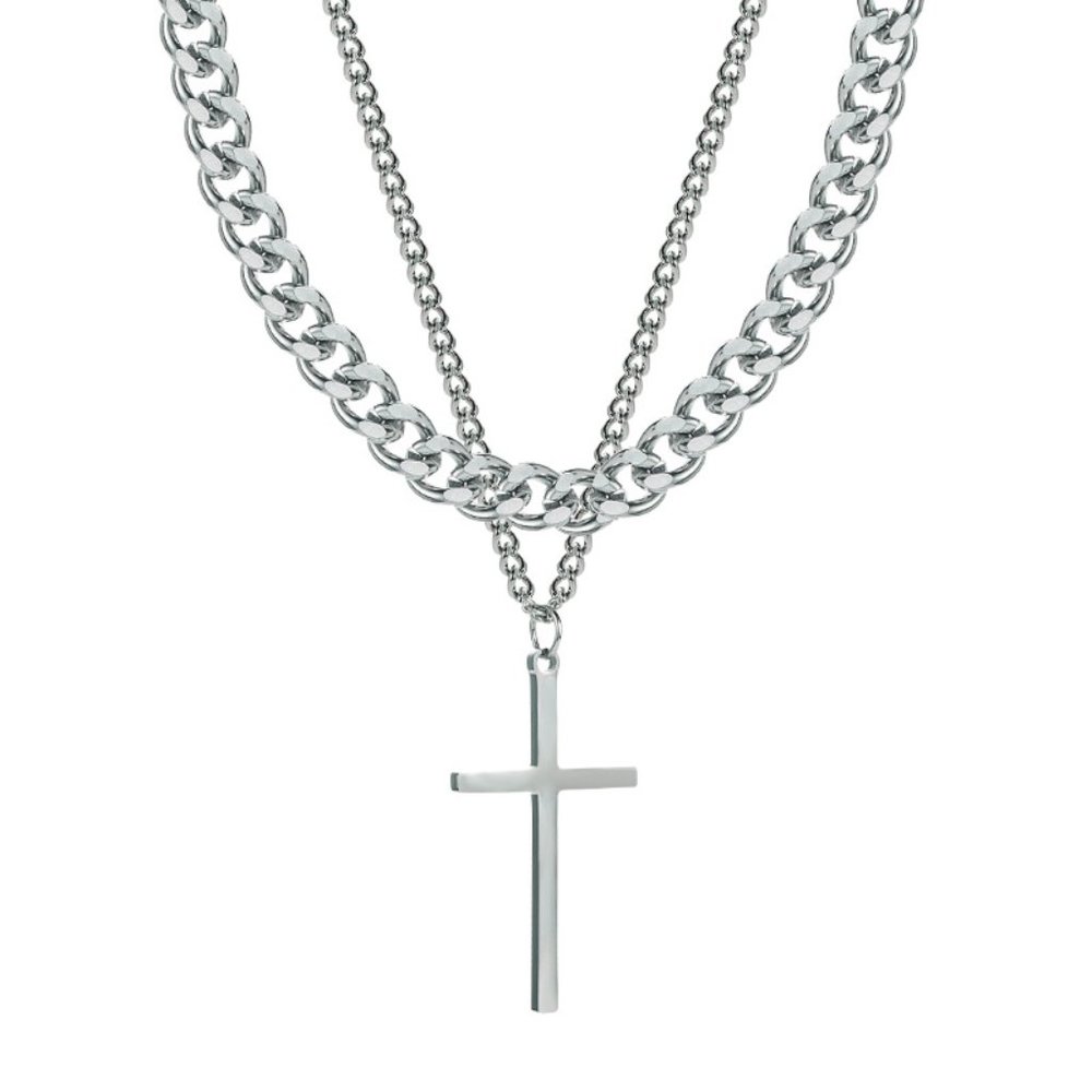 Cholet  Necklace Layered with Cross